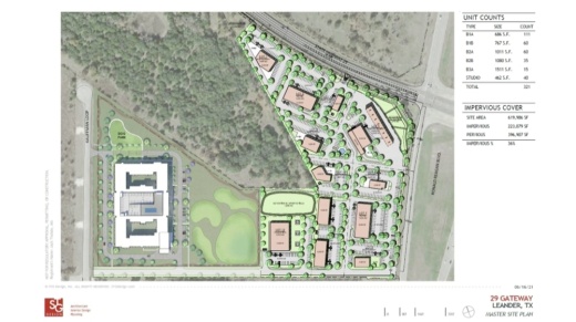 Proposed mixed-use development 29 Gateway is located on the corner of Ronald Reagan Boulevard and State Highway 29 in Leander. (Screenshot courtesy city of Leander)