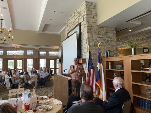 State Rep. Dan Huberty spoke about Texas public education and the 87th legislative session at the State of the State luncheon June 30. (Brooke Ontiveros/Community Impact Newspaper)