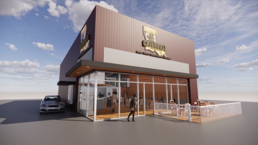 A rendering depicts Cajunville, a Cajun fast-casual restaurant planning to open in Tomball on Sept. 1. (Rendering courtesy Blake Landry)