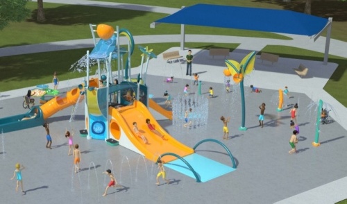 The $904,000 improvement project at Ridgeview Park will include the installation of a splash pad. (Courtesy Lone Star Recreation/city of Missouri City)