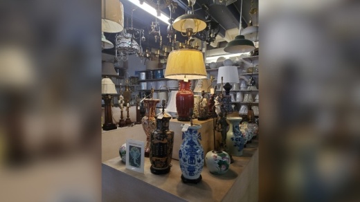 The antique lighting and lamp repair store has operated on West Fifth Street for nearly three decades. (Courtesy Tipler's Lamp Shop)