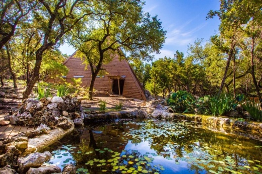 Once per month, Ellen Gonzalez, a registered trauma-sensitive yoga teacher, leads a two-hour, all-levels session with tea, journaling, sound wave healing, nature meditation, mindful movement and yoga, all inside Samadhi Yoga Retreat’s three-story cedar pyramid on its 30-acre nature preserve. (Courtesy Samadhi Yoga Retreat)