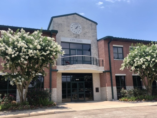 The reclassifications will be at 1715 South Friendswood Drive, which is currently an empty lot, and 1771 South Friendswood Drive, which is currently a detention pond. (Andy Yanez/Community Impact Newspaper)