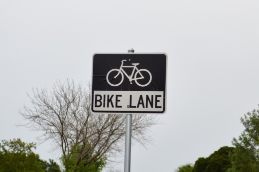 Bike lane striping on several Cedar Park roads was completed in the spring. (Taylor Girtman/Community Impact Newspaper)