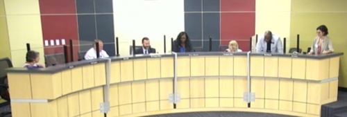 The Pflugerville ISD board of trustees named Brandon Cardwell the new executive director of facilities and construction at the board's July 15 meeting. (Screen shot courtesy Pflugerville ISD)