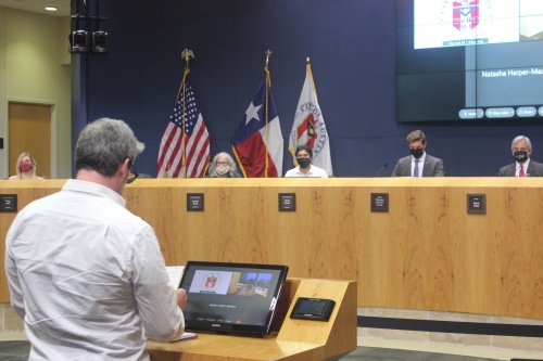 Dozens of Austin residents spoke virtually and in person July 22 to share their thoughts on the city's proposed fiscal year 2021-22 budget. (Ben Thompson/Community Impact Newspaper)