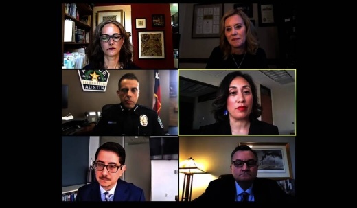 City and criminal justice representatives gathered July 26 for a virtual forum about public safety in downtown Austin. (Screenshot via Downtown Austin Alliance)