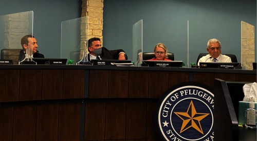 Pflugerville City Council considered options for emergency medical services, or EMS, and advanced life support, or ALS, as part of a process in part necessitated by ongoing talks with Travis County Emergency Services District No. 2 during a July 27 meeting. (Brian Rash/Community Impact Newspaper)