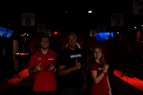 From left: New owners of 9Round Tomball Mason and Charlie Mulder and Manager Bailey Mulder took over the kickboxing gym in June. (Courtesy Bailey Mulder)