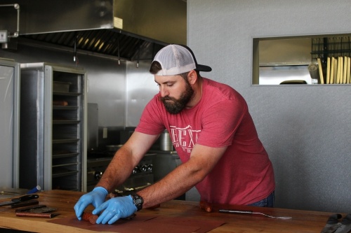 Owner Justin Haecker opened Bexar Berbecue’s brick-and-mortar location in June 2020. (Chandler France/Community Impact Newspaper)