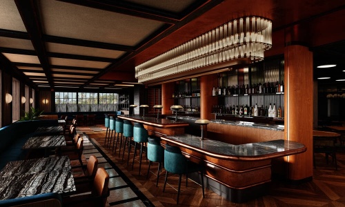Plans for Andiron include a dining room and bar/lounge area that seats 110. (Courtesy AvroKO)