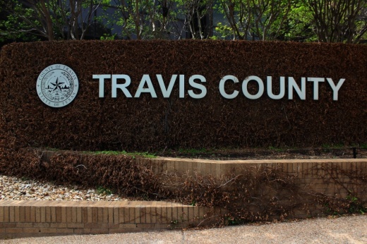 Photo of the Travis County sign