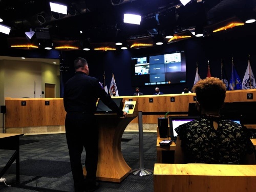 Jasper Brown, interim chief of Austin Travis County EMS, proposed that the city add $1.2 million to its budget for EMS to prepare for mass shootings. (Maggie Quinlan/Community Impact Newspaper)