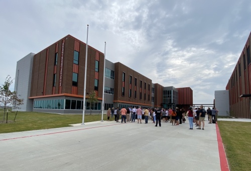 Community members were invited to the Hutto ISD Ninth Grade Center for an open house Aug. 5. (Brooke Sjoberg/Community Impact Newspaper)