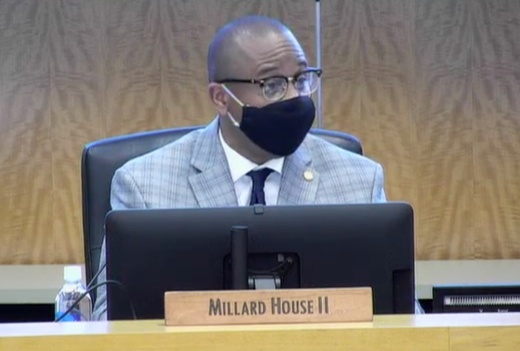 Houston ISD Superintendent Millard House II outlined plans for a proposed mask mandate at an Aug. 5 HISD agenda review meeting. (Screenshot courtesy Houston ISD)