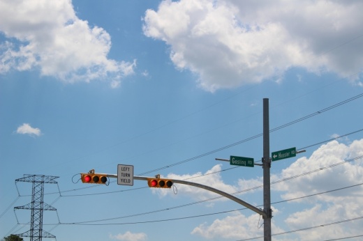 Road widening work will continue on Gosling Road this fall. (Ben Thompson/Community Impact newspaper)
