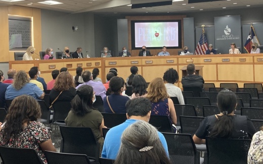 School board meeting.