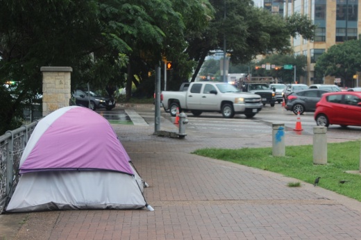 The fourth stage of Austin's phased camping ban reimplementation began Aug. 8. (Ben Thompson/Community Impact Newspaper)