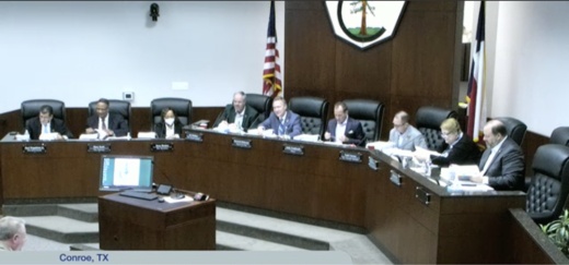 The Conroe City Council discusses an amendment to the proposed budget at an Aug. 11 workshop
(Screenshot from City of Conroe)