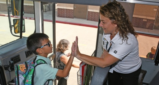 About 400 volunteers participated in Bus Buddies 2019. (Courtesy Cy-Fair ISD)