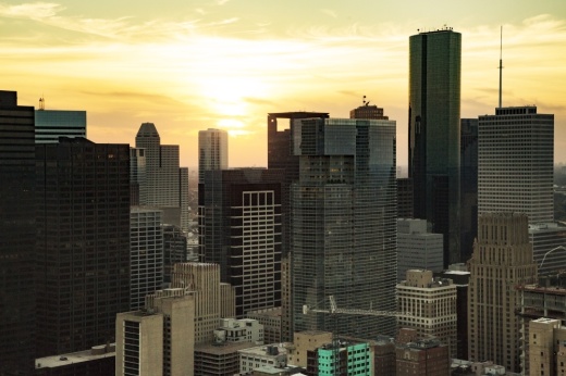 Houston skyline at twilight