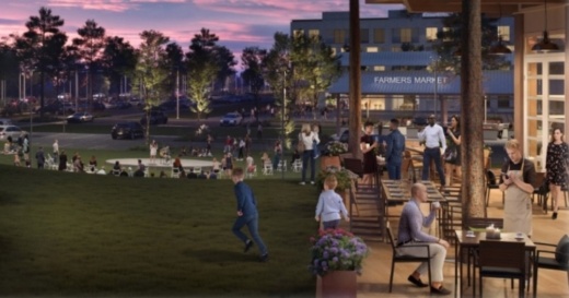 Rendering of community lawn area