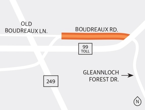 Another project in the study phase is the stretch of Boudreaux Road from Old Boudreaux Lane to Gleannloch Forest Drive along Spring’s northern border, just south of Tomball. (Ronald Winters/Community Impact Newspaper) 