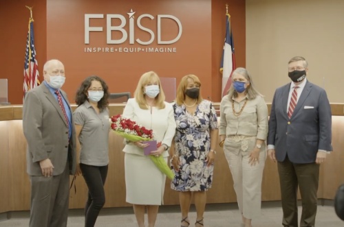 Six trustees voted to approve Whitbeck as the district's lone superintendent finalist, with only Trustee Denettta Williams abstaining from the vote. (Screenshot courtesy Fort Bend ISD)