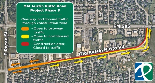 Phase 3 of the Old Austin-Hutto Road widening project begins Sept. 1. (Courtesy city of Pflugerville)