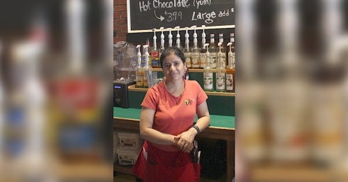 Originally from Nepal, Sumi Sinkhade and her husband, Marvin Karki, have owned the Beacon Cafe on Beach Street since 2019. (Kira Lovell/Community Impact Newspaper)