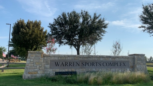 sports complex entrance sign