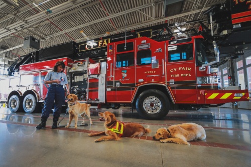 Captain Denise Corliss is the K9 search team coordinator with the Cy-Fair Fire Department. (Courtesy Daniel Arizpe, PIO/Cy-Fair Fire Department)