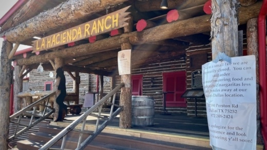 La Hacienda Ranch is closed due to a small kitchen fire at 4110 Preston Road, Frisco. (Matt Payne/Community Impact Newspaper)