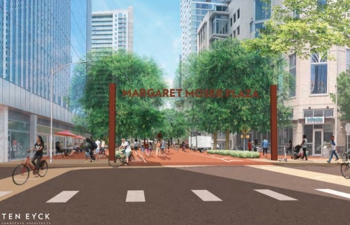 Margaret Moser would expand into a stretch that prioritizes bike and pedestrian activities. (Courtesy Shoal Creek Conservancy and Ten Eyck Landscape Architects)