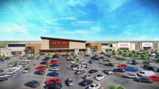 The Market at Willis Shopping Center is underway at the southeast corner of FM 1097 and I-45. (Rendering courtesy Fidelis)