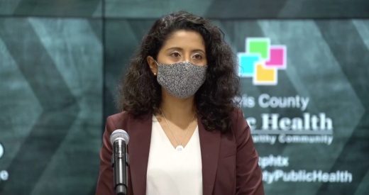 Harris County Judge Lina Hidalgo said there are currently no reported injuries or fatalities from Tropical Storm Nicholas. (Screenshot courtesy Facebook)