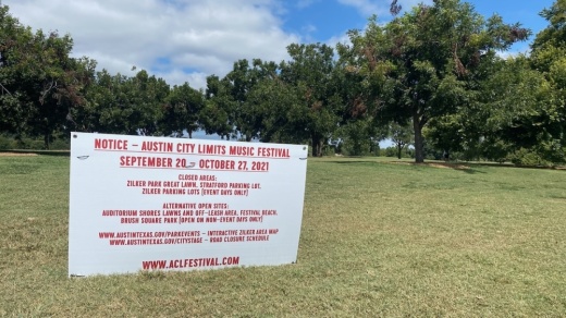 Photo of a sign in a field