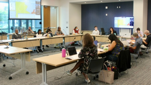 The Independent Citizens Redistricting Commission considered a finalized draft of an updated map for Austin's 10 City Council districts Sept. 15. (Ben Thompson/Community Impact Newspaper)