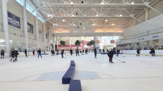 At a Sept. 11 practice, Houston Girls Hockey Association teams took the ice to prepare for their first games the weekend of Sept. 17. (Courtesy Houston Girls Hockey Association)