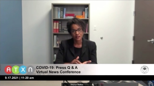 Screen shot of Dr. Desmar Walkes speaking