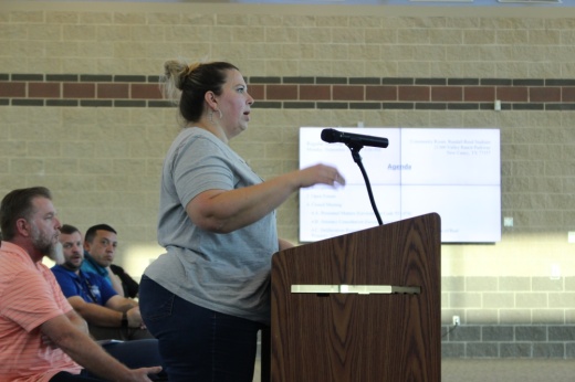 Several parents of New Caney ISD students spoke at the district's Sept. 20 board meetings about recent allegations that a student brought a firearm to Porter High School's Sept. 18 homecoming dance. NCISD Superintendent Matt Calvert stressed that no gunshots were fired at the event, and that the district is investigating the allegations. (Wesley Gardner/Community Impact Newspaper)