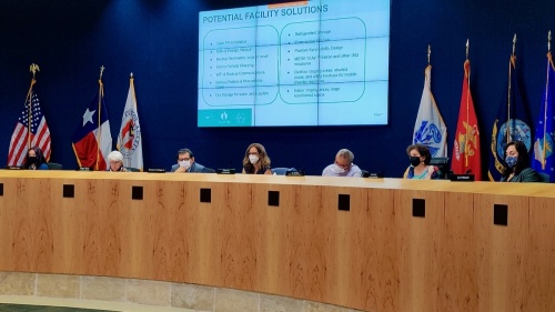 Austin, Travis County and Austin ISD officials gathered Sept. 24 to discuss local resilience planning. (Ben Thompson/Community Impact Newspaper)