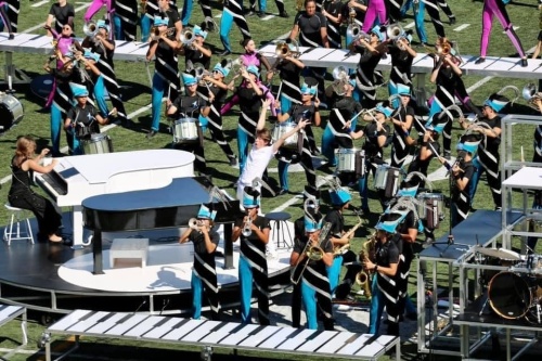 The Johnson High School marching band placed second in the Bands of America Austin region contest Sept. 25 at the Kelly Reeves Athletic Complex. Johnson High School and the other six North East ISD high school marching bands will be in NEISD’s fall marching festival Sept. 28. (Courtesy North East ISD)