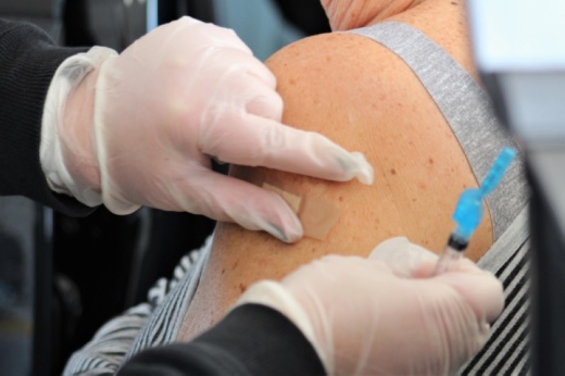 person getting vaccinated