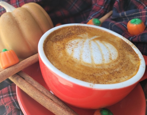The Great Pumpkin latte, a nod to the classic Charlie Brown television special, is the seasonal drink at Nearby Coffee Co. in Pflugerville. (Courtesy Nearby Coffee Co.)