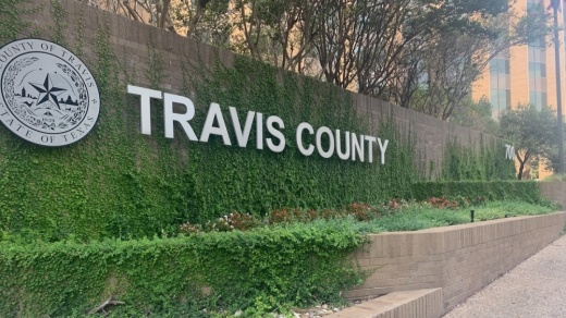 Photo of the Travis County sign