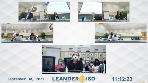 LISD board of trustees voted 4-2 to choose the appointment option with board members Aaron Johnson and Elexis Grimes in opposition. (Screenshot courtesy Leander ISD)