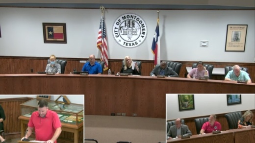 Bill Clevenger, the owner of food truck Texas Twist and Shakes, discussed Montgomery's food truck ordinances and announced his candidacy for mayor at Montgomery City Council's Sept. 30 workshop. (Screenshot via Montgomery City Council livestream)
