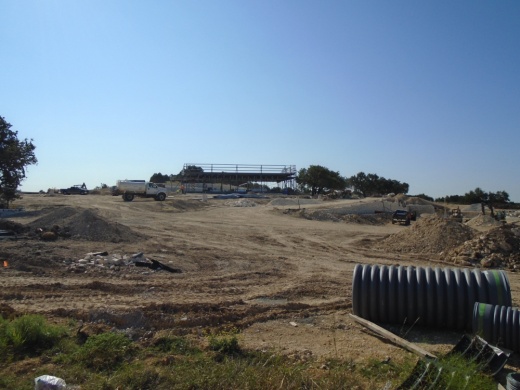 Building construction is now underway at the Covert car dealership west of Bee Cave. (Greg Perliski/Community Impact Newspaper)