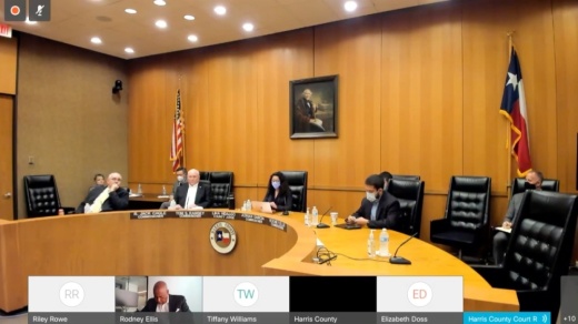 The Harris County Commissioners Court unanimously approved an overall tax rate decrease for the fourth year in a row during a special meeting on Oct. 5, with the final rate reflecting a compromise between the court’s Republicans and Democrats. (Emily Lincke/Community Impact Newspaper)